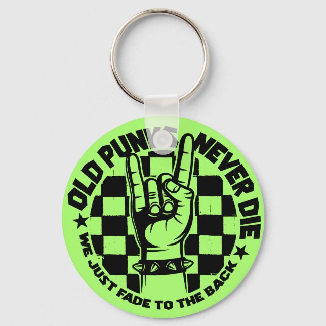Llavero Los viejos PUNKS nunca mueren Punk Personalizado d (Anverso)