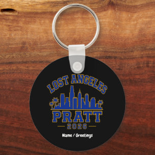 Llavero Lost Angeles Pratt 2026 Silueta Varsity Retro Azul
