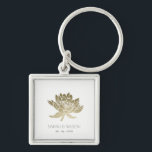 LLAVERO LOTUS DE ORO BLANCO GLAMOROSO PALE SALVAN EL REGAL<br><div class="desc">Si necesita más personalización o cualquier otro elemento que coincida,  no dude en ponerse en contacto conmigo en info@yellowfebstudio.com</div>
