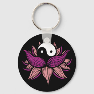 Llavero Lotus Flower y Yin Yang