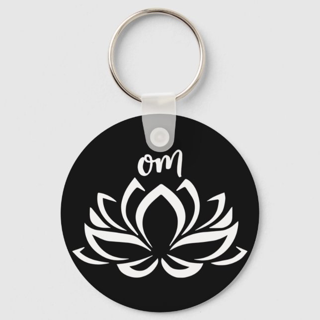 Llavero Lotus Om White (Anverso)