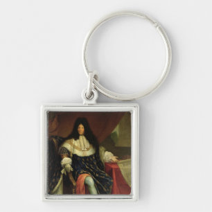 Llavero Louis XIV que lleva a cabo un plan del Maison