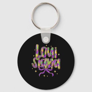 Llavero Louisiana Coquette Bow Colorful Mardi Gras Carniva