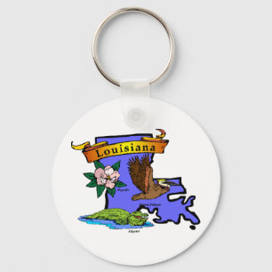 Llavero Louisiana Map