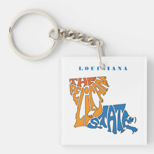 Llavero Louisiana Nickname Word Art