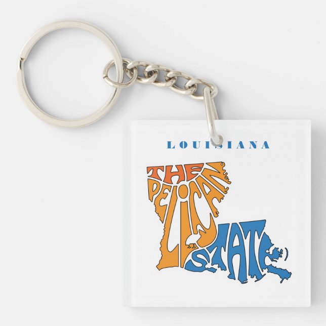 Llavero Louisiana Nickname Word Art (Frente)