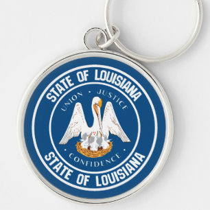 Llavero Louisiana Round Emblem