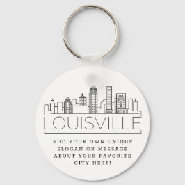 Llavero Louisville, KY Stylized Skyline | Lema Personaliza