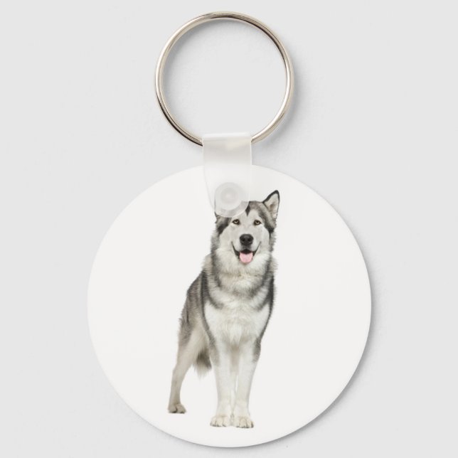 Llavero Love Alaskan Malamute Puppy Dog Keychain (Anverso)