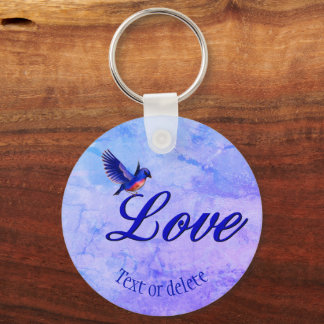 Llavero Love Bluebird Personalizado
