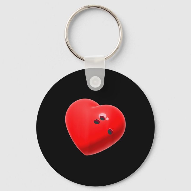 Llavero Love Bowling Ball Hearts Bowling Lover Valentine's (Anverso)