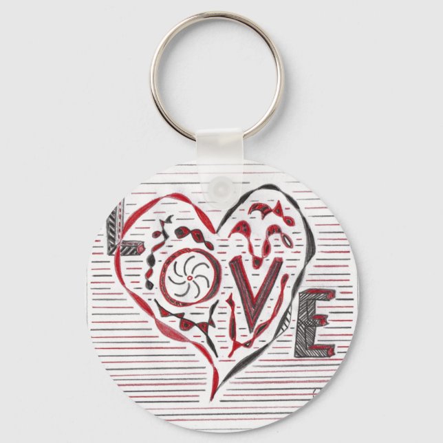 Llavero Love Doodle (Anverso)