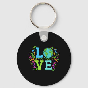 Llavero Love Earth Save the Planet Vintage Floral Earth Da