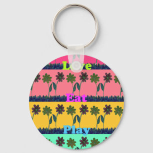 Llavero Love Eat Play Art Print