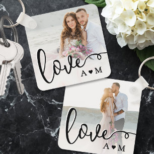 Llavero Love Elegant Script Pareja 2 Foto