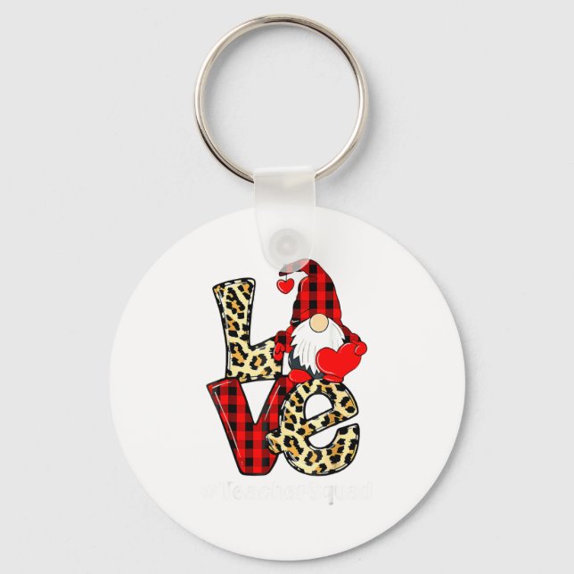 Llavero Love Gnome Teacher Squad Valentines Day Teacher St (Anverso)