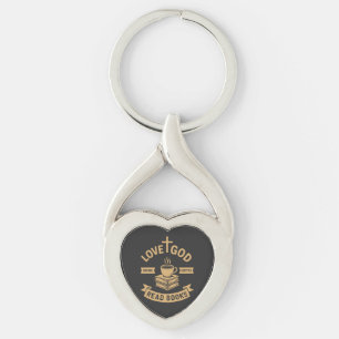 Llavero Love God Drink Coffee Read Books Christian