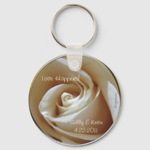 Llavero Love Happens Wedding Favor Keychain