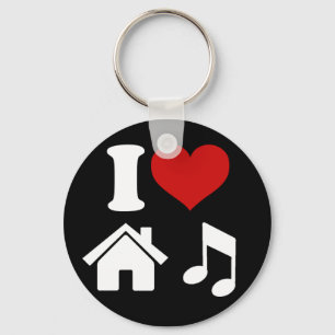 Llavero Love House Music Keychain