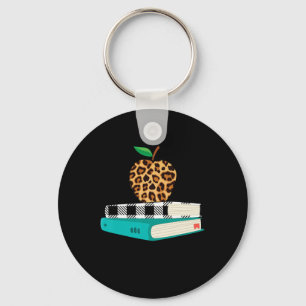 Llavero Love Inspire Leopard Print Apple Teacher Funny Gif