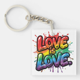 Llavero Love Is Love - Rainbow Pride Quote Art