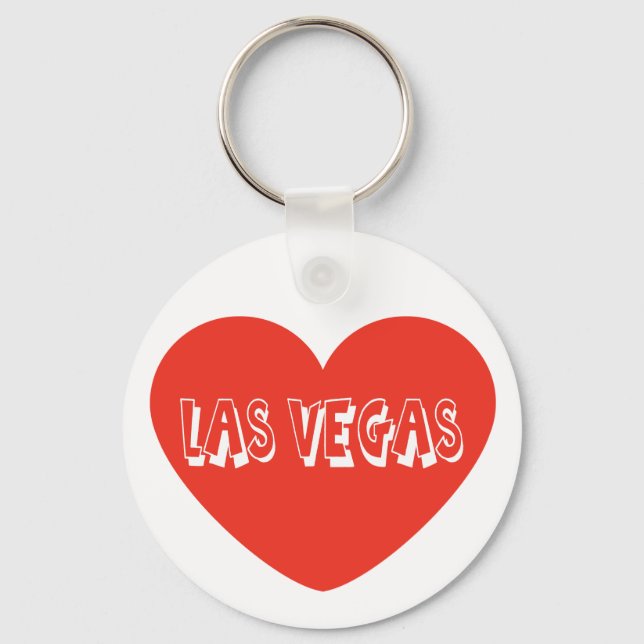 Llavero Love Las Vegas Nevada Red Heart Keychain (Anverso)