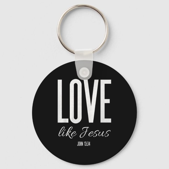 Llavero Love Like Jesus John 13_ Bible Verse Christian Scr (Anverso)
