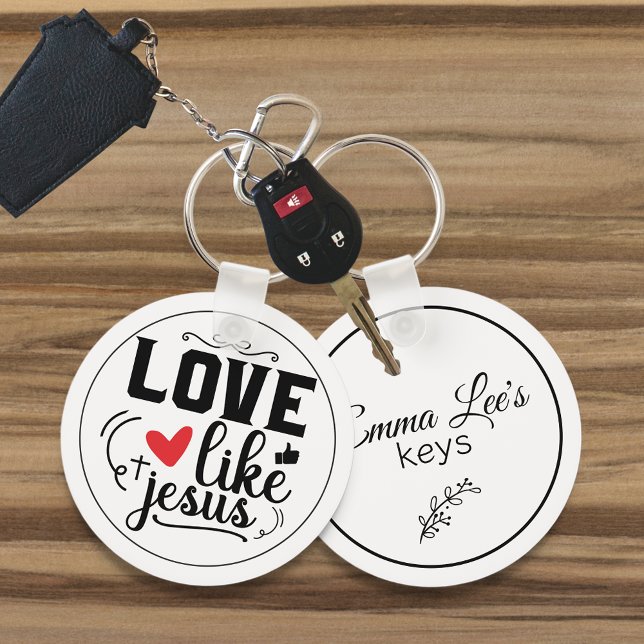 Llavero Love Like Jesus Religious Quote Customizable (Subido por el creador)