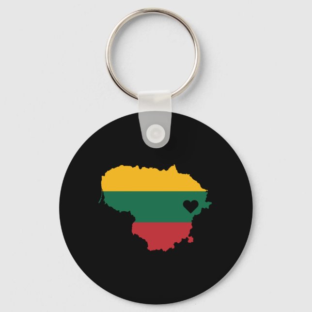 Llavero Love Lithuania Gift Lithuanian Pride Heart (Anverso)