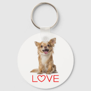 Llavero Love Long Hair Chihuahua Puppy Dog