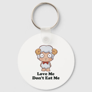 Llavero Love Me Don't Eat Me Sheep Design