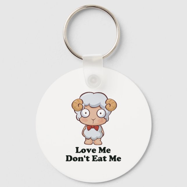 Llavero Love Me Don't Eat Me Sheep Design (Anverso)