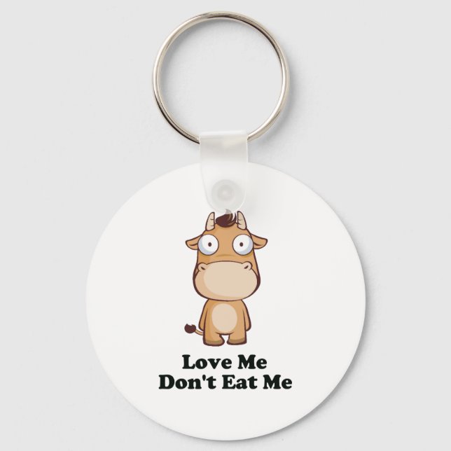 Llavero Love Me t Eat Me Cow Design (Anverso)