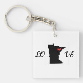 Llavero Love Minnesota Acrylic Keychain