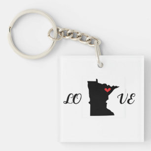 Llavero Love Minnesota Acrylic Keychain