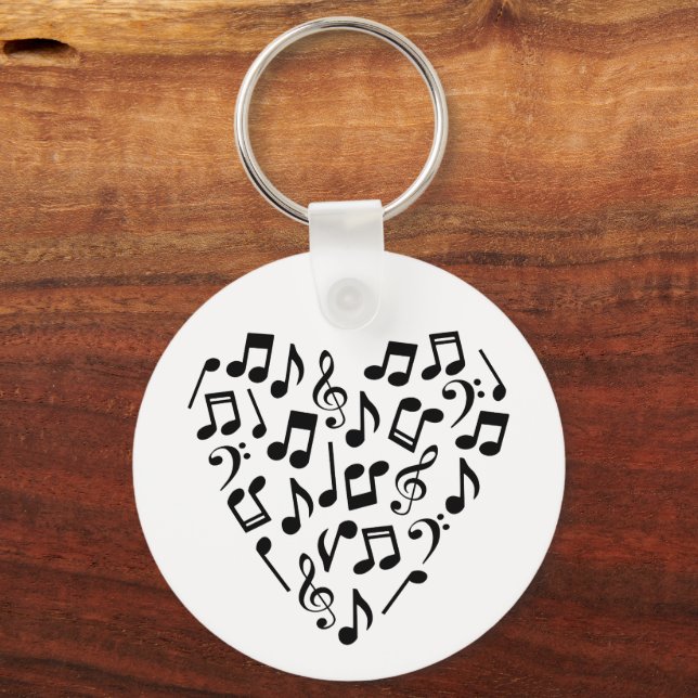 Llavero Love Music Heart of Music Notes (Anverso)
