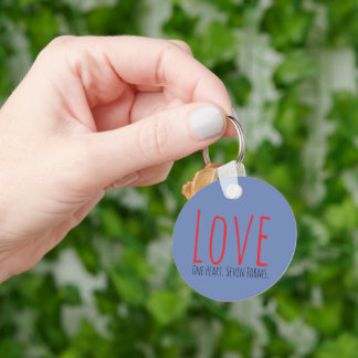 Llavero Love - One Heart. Seven Forms Acrylic Keychain