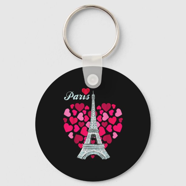 Llavero Love Paris Heart Eiffel Tower Souvenir France Fren (Anverso)