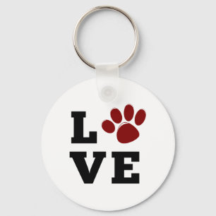 Llavero Love Paw Print Animal Lover Dog Lover