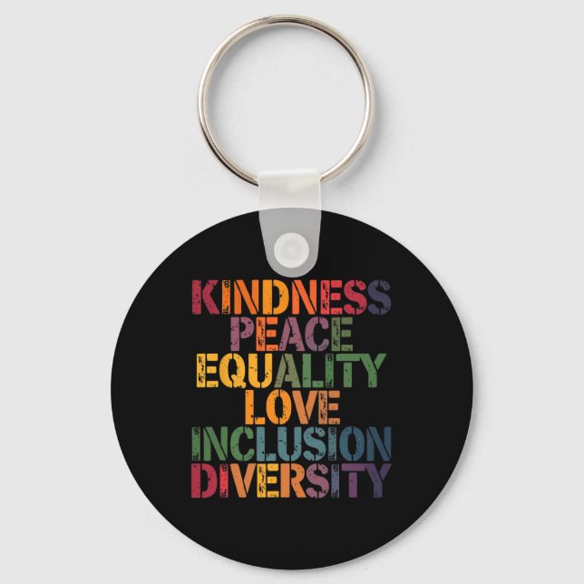 Llavero Love Peace Diversity Inclusion Equality Black Hist (Anverso)