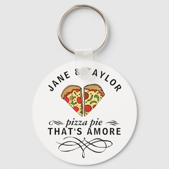 Llavero Love Pizza Personalizado (Anverso)