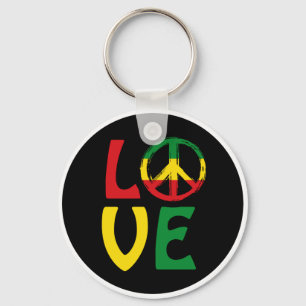 Llavero LOVE Reggae con símbolo de paz