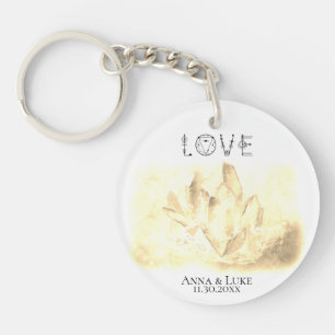 Llavero *~* "LOVE" Sepia Crystents Eventos SWAG Bodas