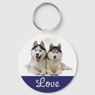 Llavero Love Siberian Husky Puppy Dog Portrachain