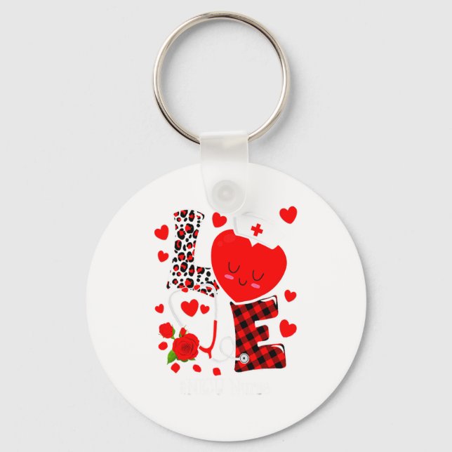 Llavero Love Stethoscope Heart Nicu Nurse Valentines Day  (Anverso)