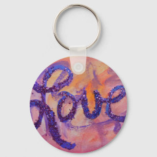 Llavero Love Sunset Twilight Art Word Painting Keychain