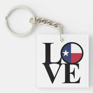 Llavero LOVE Texas Lone Star Key Chain Small