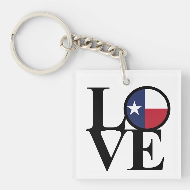 Llavero LOVE Texas Lone Star Key Chain Small (Frente)