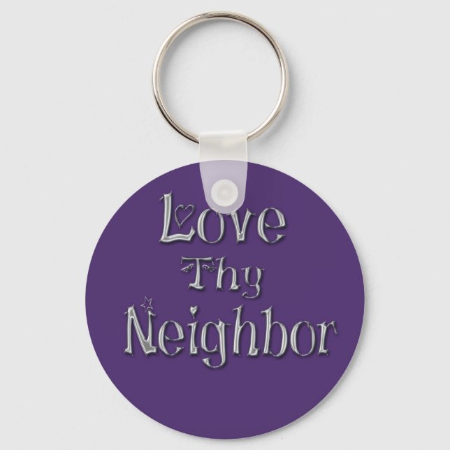 Llavero Love Thy Neighbor Keychain (Anverso)