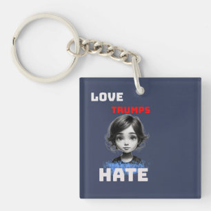 Llavero LOVE TRUMPS HATE -anti Donald Tee